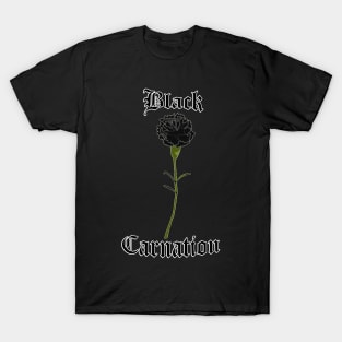 Black carnation – Gothic flower T-Shirt